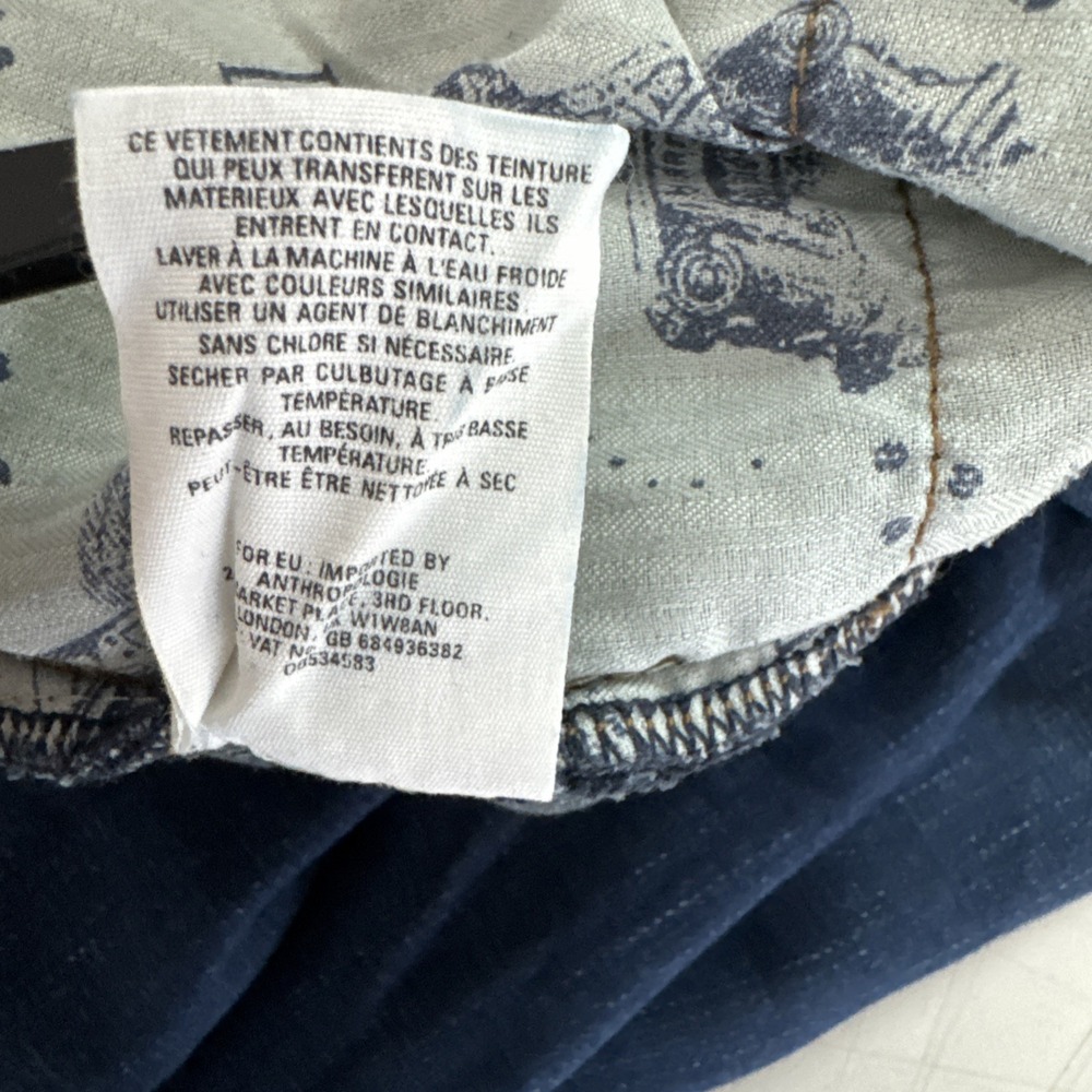 Pilcro Anthropologie Stet Jeans Womens Sz 30x27 Distressed Crop Faded Dark Denim - Picture 11 of 12